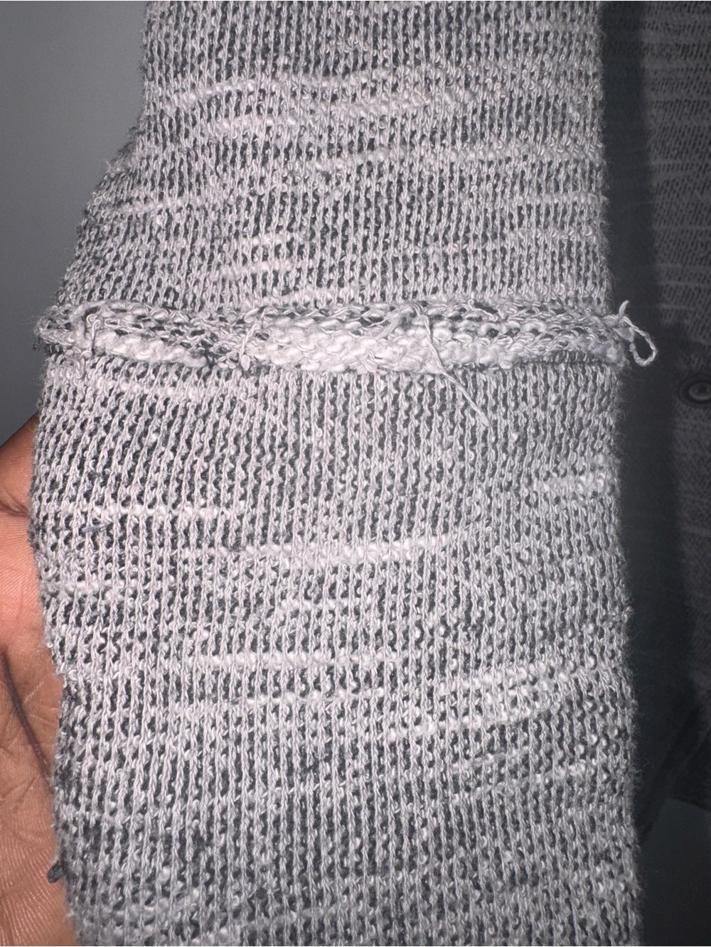 Free People Grey Melange Knit Double-Breasted Long Cardigan Small - Picture 3 of 6